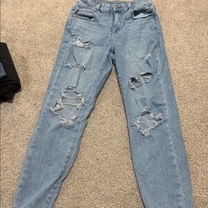 American Eagle Outfitters Ripped Light Blue Jeans